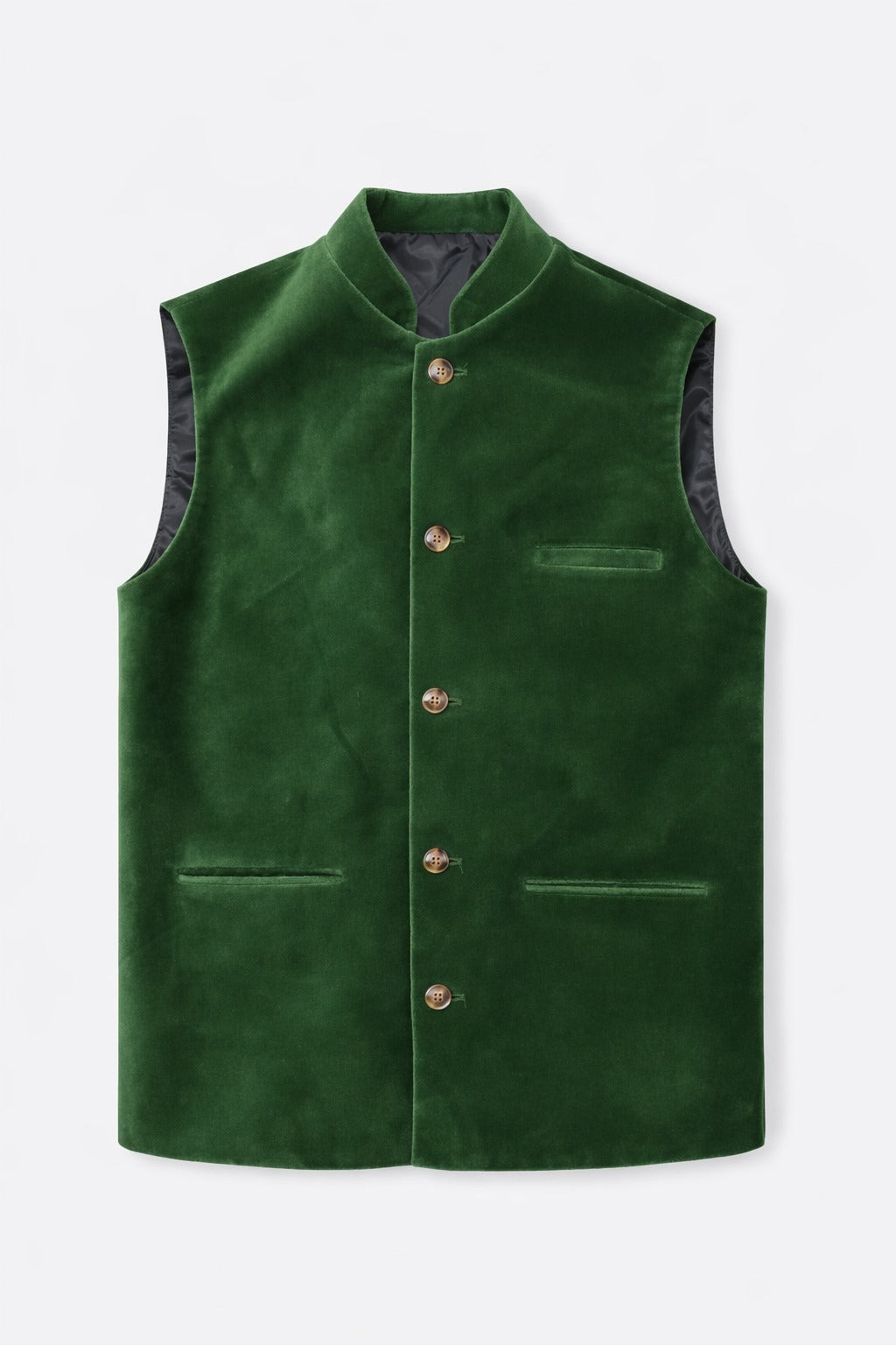 Green Velvet Nehru Waistcoats