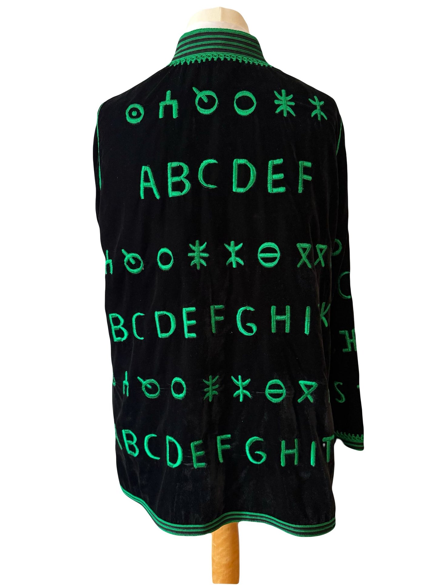 Emerald Script Velvet Jacket