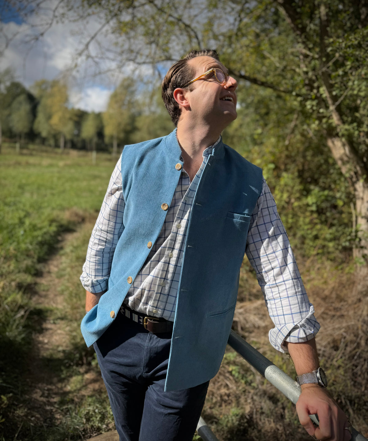 Skyline Cord Nehru Gilet