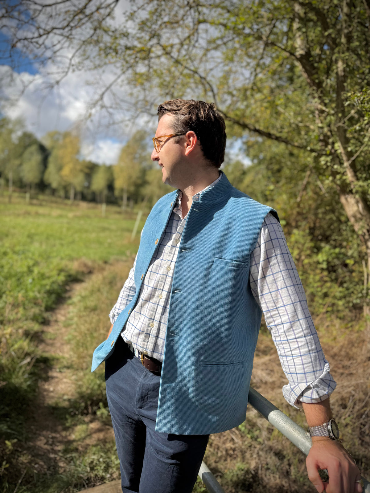 Skyline Cord Nehru Gilet
