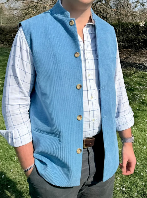Skyline Cord Nehru Gilet