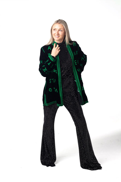 Limited Edition - Emerald Script Velvet Jacket