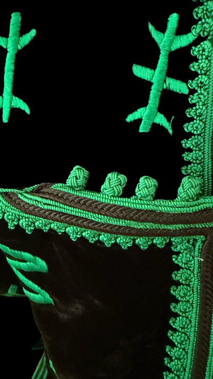 Emerald Script Velvet Jacket