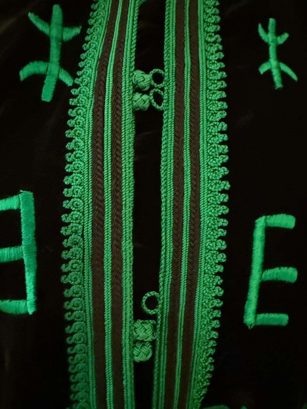 Emerald Script Velvet Jacket