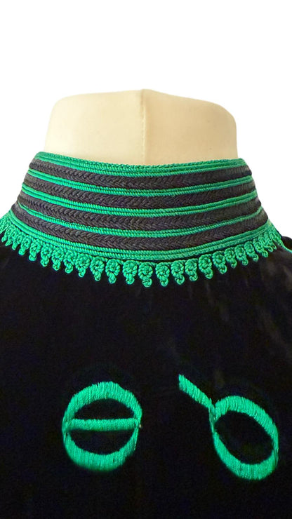 Emerald Script Velvet Jacket