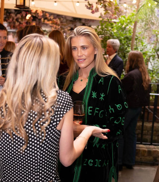 Emerald Script Velvet Jacket