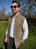 Timeless Herringbone Tweed Nehru Gilet