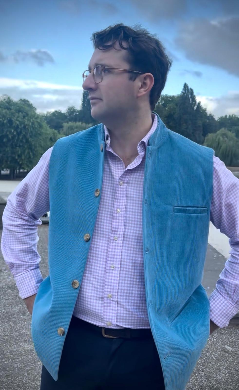 Skyline Cord Nehru Gilet