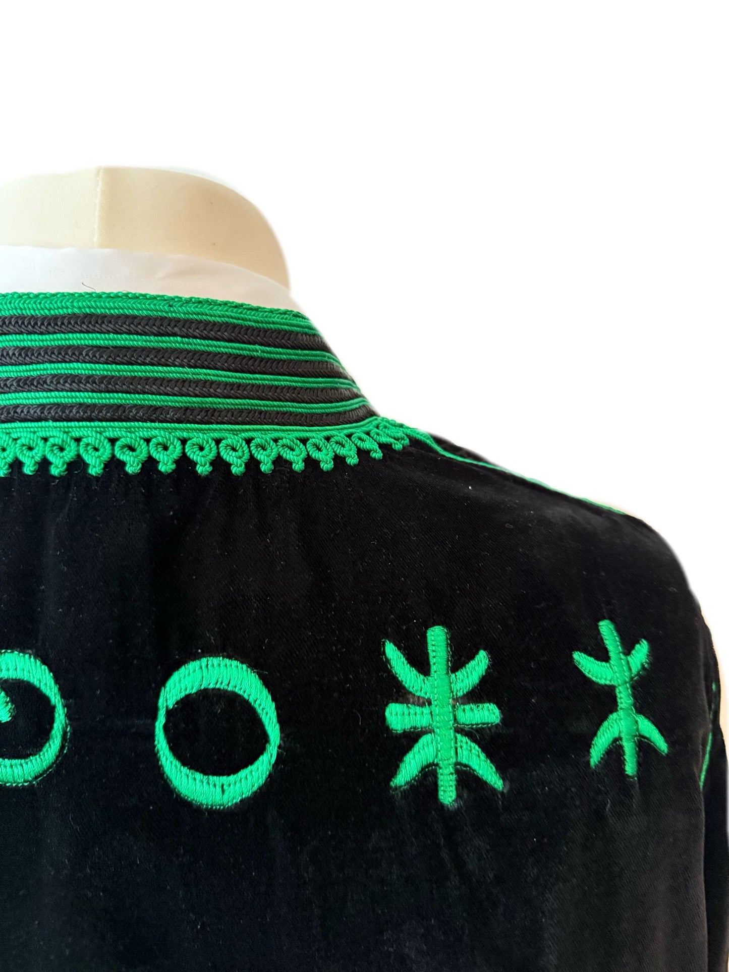 Emerald Script Velvet Jacket