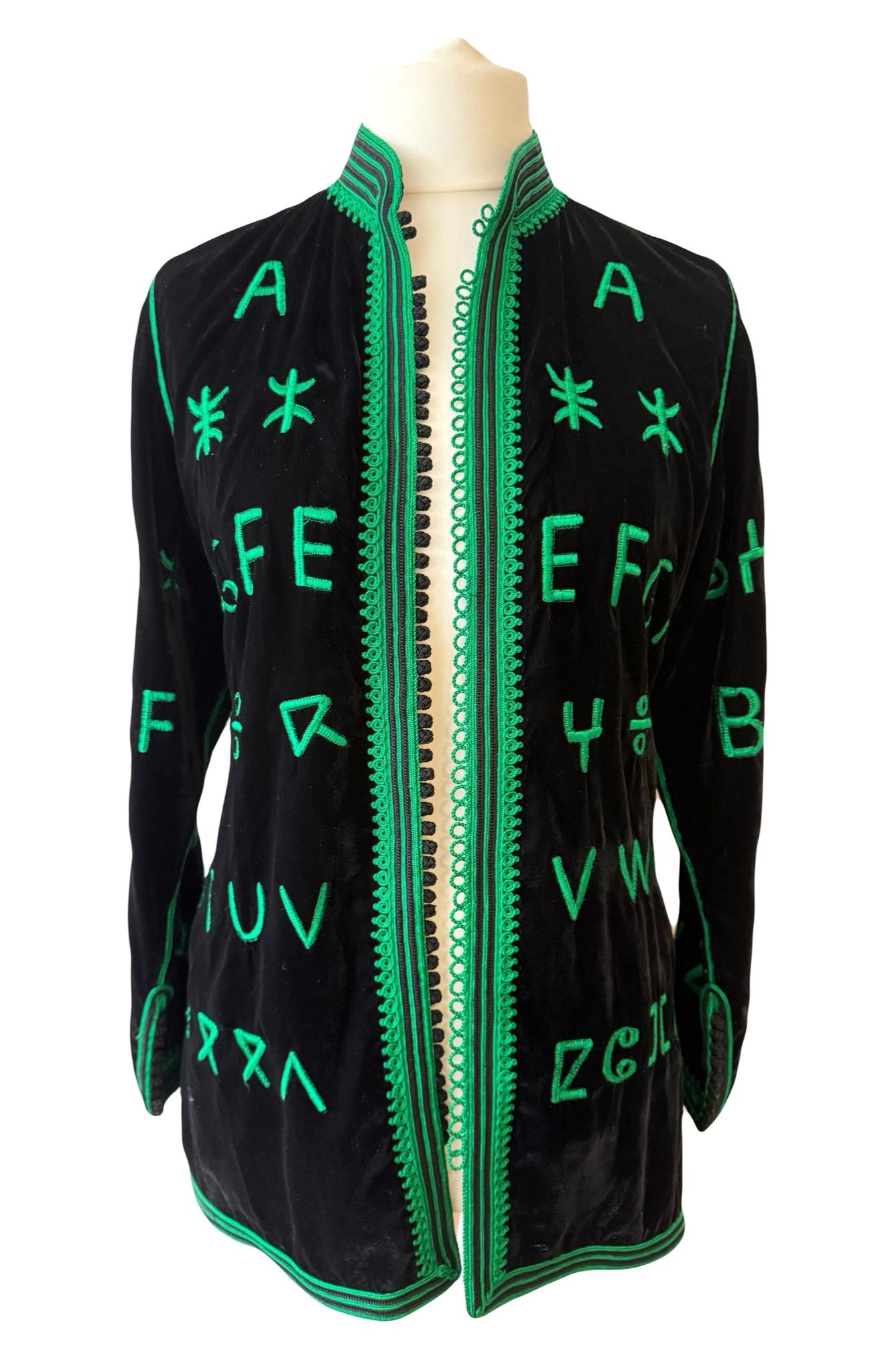 Emerald Script Velvet Jacket